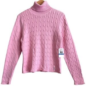 Polo Jeans Co. Ralph Lauren Preppy Formal Cable Knit Turtleneck Sweater XL NWT